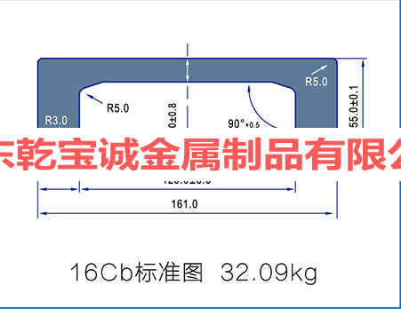 H 型叉车门架型钢的结构示意图